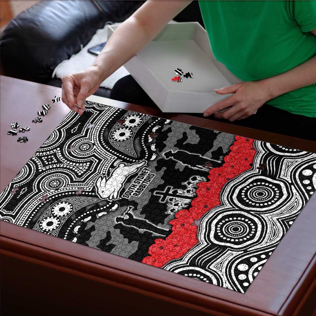 ANZAC Day South Sydney Rabbitohs Puzzle Military Memorial Aboriginal Indigenous Art