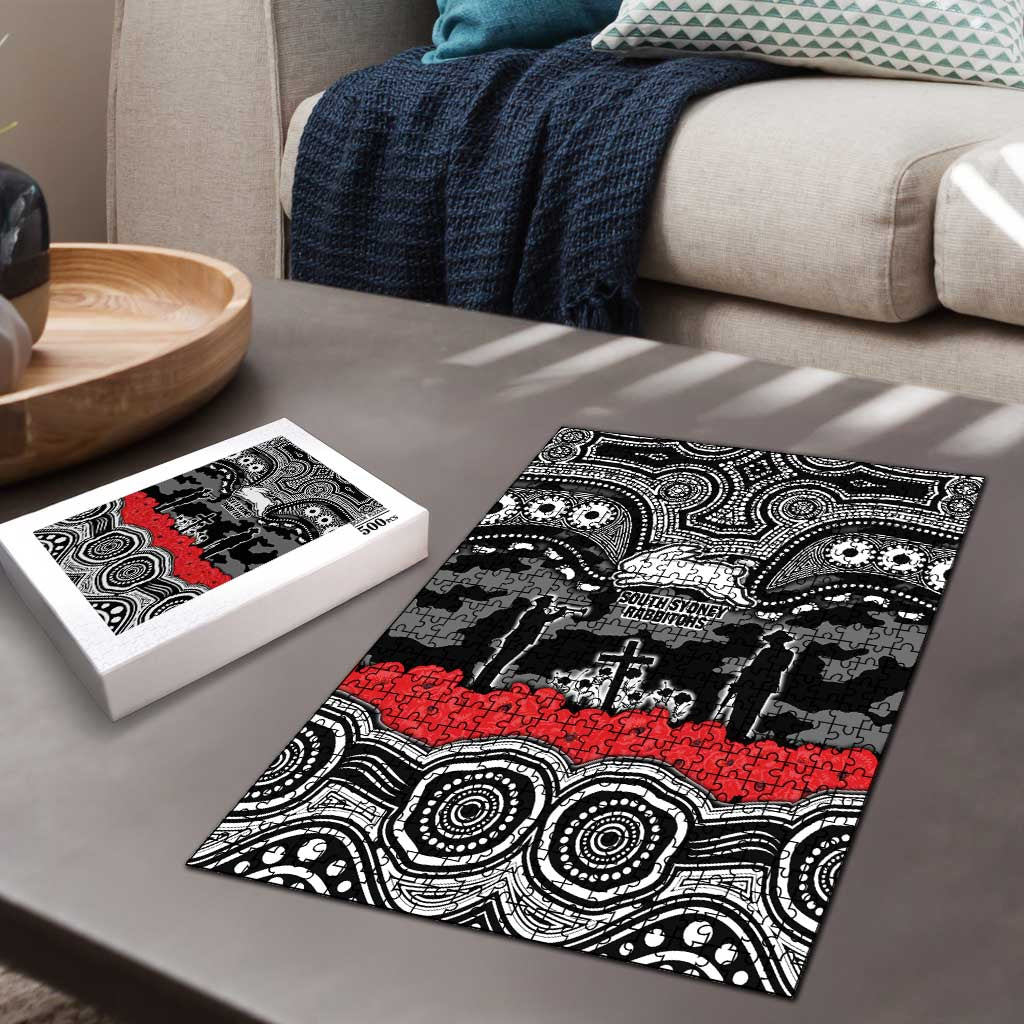 ANZAC Day South Sydney Rabbitohs Puzzle Military Memorial Aboriginal Indigenous Art