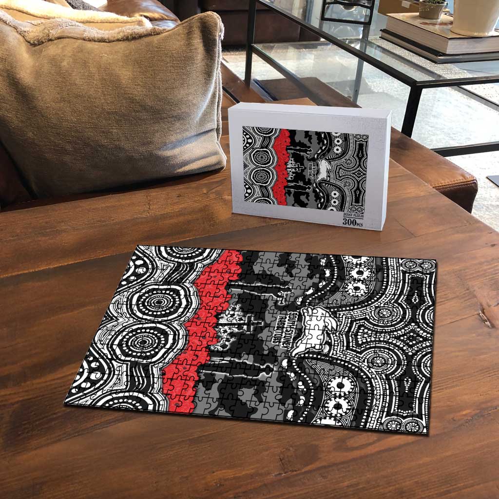 ANZAC Day South Sydney Rabbitohs Puzzle Military Memorial Aboriginal Indigenous Art