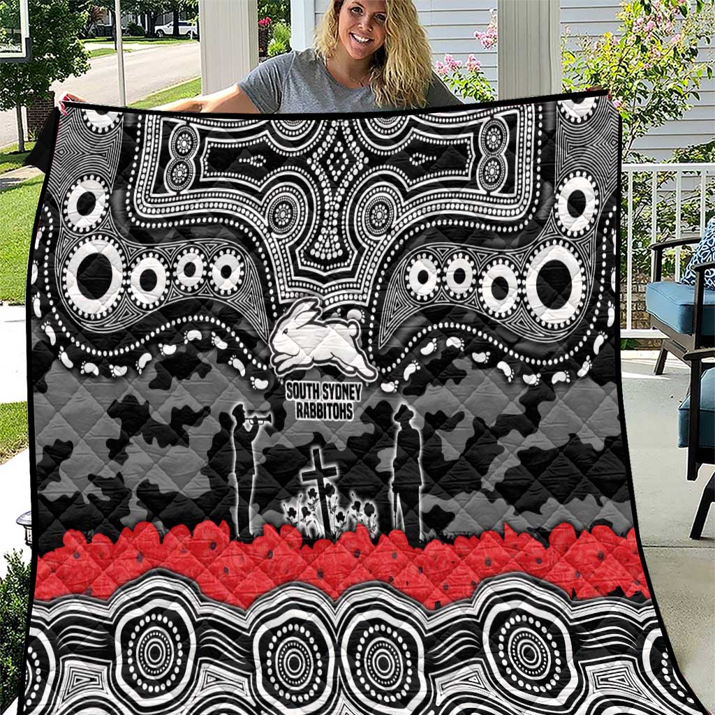 ANZAC Day South Sydney Rabbitohs Quilt Military Memorial Aboriginal Indigenous Art