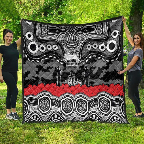 ANZAC Day South Sydney Rabbitohs Quilt Military Memorial Aboriginal Indigenous Art