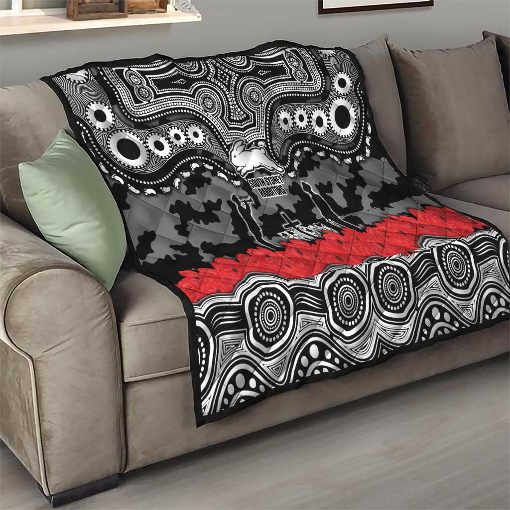 ANZAC Day South Sydney Rabbitohs Quilt Military Memorial Aboriginal Indigenous Art