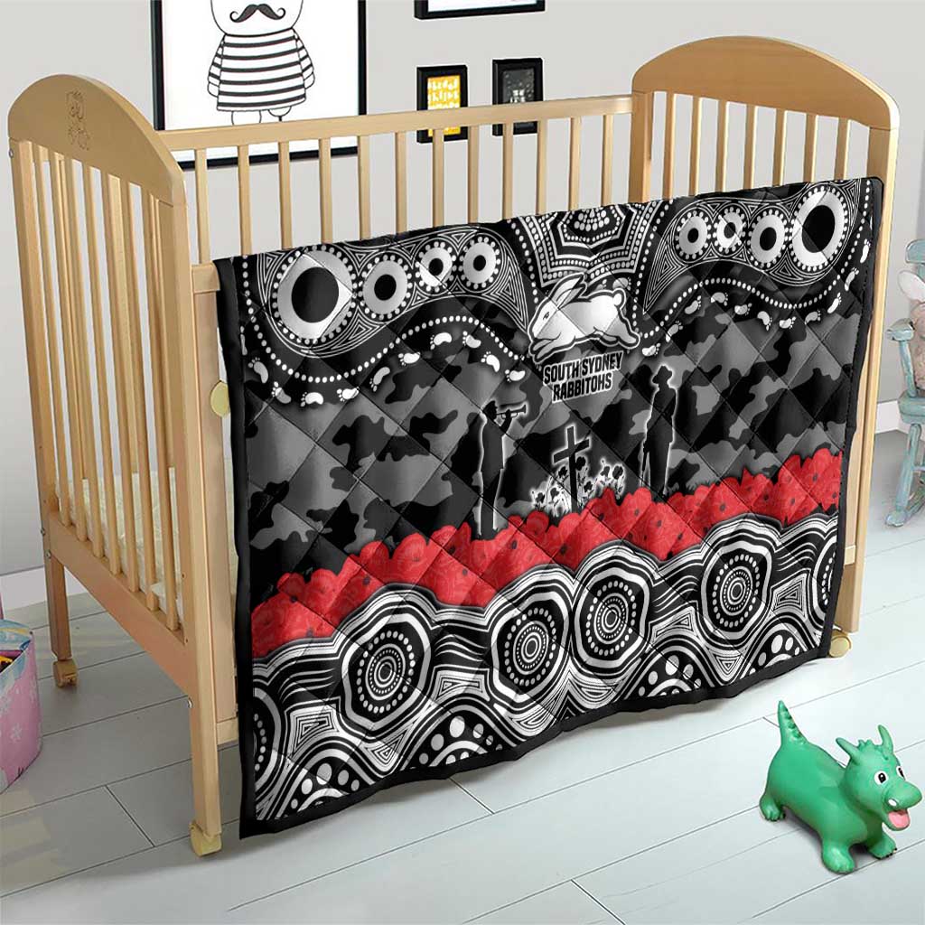 ANZAC Day South Sydney Rabbitohs Quilt Military Memorial Aboriginal Indigenous Art