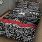 ANZAC Day South Sydney Rabbitohs Quilt Bed Set Military Memorial Aboriginal Indigenous Art