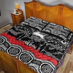 ANZAC Day South Sydney Rabbitohs Quilt Bed Set Military Memorial Aboriginal Indigenous Art