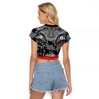 ANZAC Day South Sydney Rabbitohs Raglan Cropped T Shirt Military Memorial Aboriginal Indigenous Art