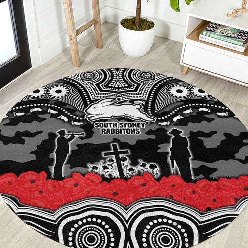 ANZAC Day South Sydney Rabbitohs Round Carpet Military Memorial Aboriginal Indigenous Art