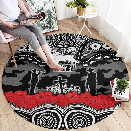 ANZAC Day South Sydney Rabbitohs Round Carpet Military Memorial Aboriginal Indigenous Art