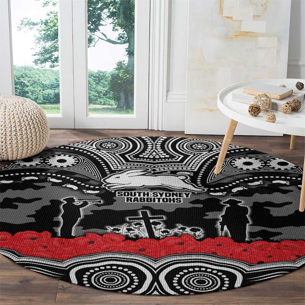ANZAC Day South Sydney Rabbitohs Round Carpet Military Memorial Aboriginal Indigenous Art