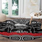 ANZAC Day South Sydney Rabbitohs Round Carpet Military Memorial Aboriginal Indigenous Art