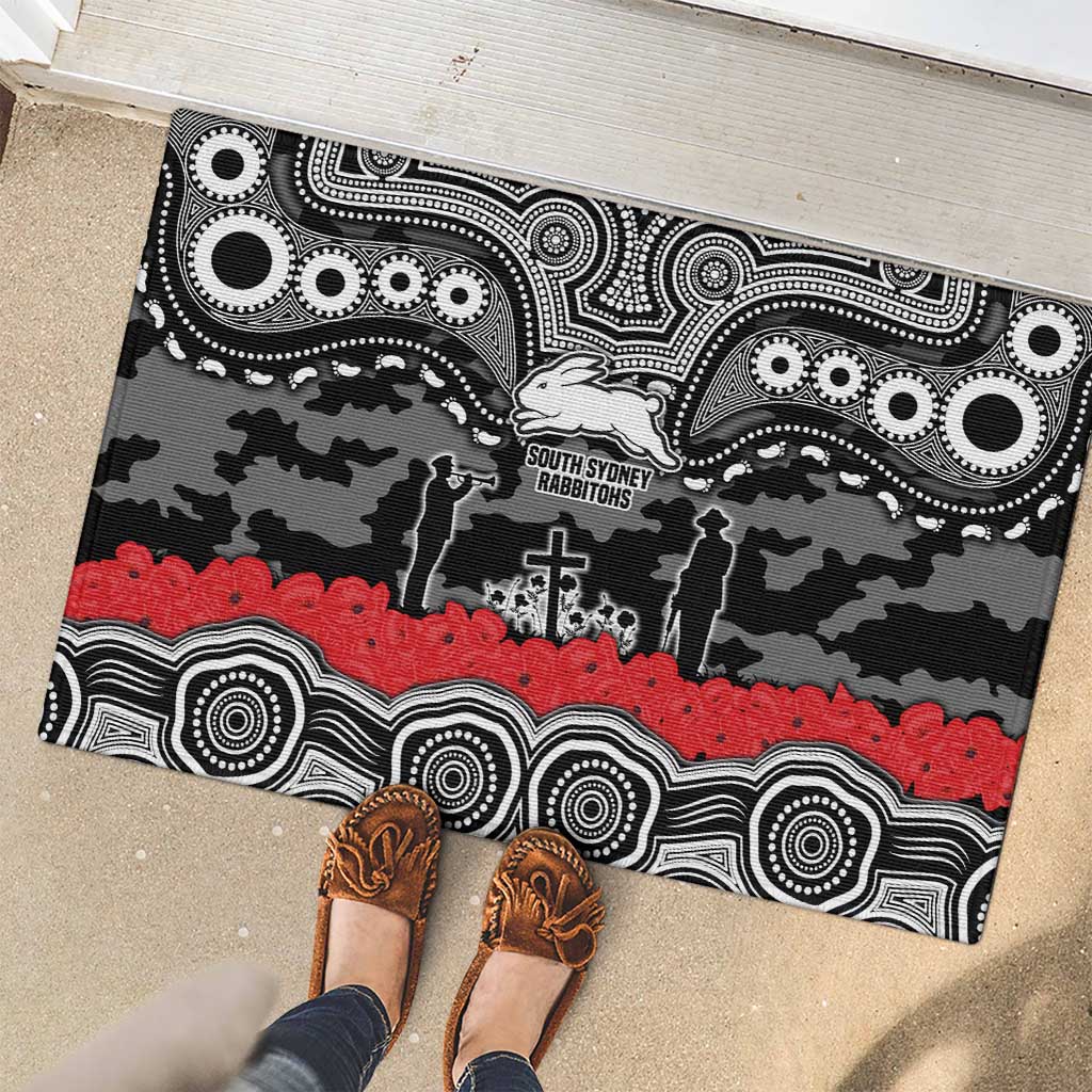 ANZAC Day South Sydney Rabbitohs Rubber Doormat Military Memorial Aboriginal Indigenous Art
