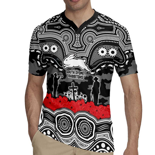 ANZAC Day South Sydney Rabbitohs Rugby Jersey Military Memorial Aboriginal Indigenous Art