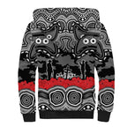 ANZAC Day South Sydney Rabbitohs Sherpa Hoodie Military Memorial Aboriginal Indigenous Art