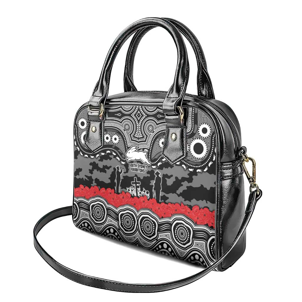 ANZAC Day South Sydney Rabbitohs Shoulder Handbag Military Memorial Aboriginal Indigenous Art