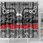 ANZAC Day South Sydney Rabbitohs Shower Curtain Military Memorial Aboriginal Indigenous Art