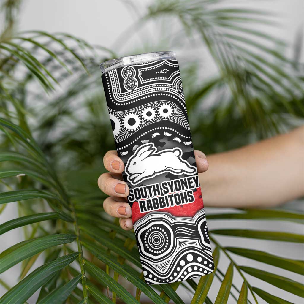 ANZAC Day South Sydney Rabbitohs Skinny Tumbler Military Memorial Aboriginal Indigenous Art