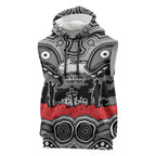 ANZAC Day South Sydney Rabbitohs Sleeveless Hoodie Military Memorial Aboriginal Indigenous Art