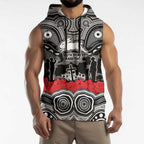 ANZAC Day South Sydney Rabbitohs Sleeveless Hoodie Military Memorial Aboriginal Indigenous Art