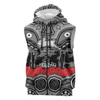 ANZAC Day South Sydney Rabbitohs Sleeveless Zip Hoodie Military Memorial Aboriginal Indigenous Art