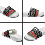 ANZAC Day South Sydney Rabbitohs Slide Sandals Military Memorial Aboriginal Indigenous Art