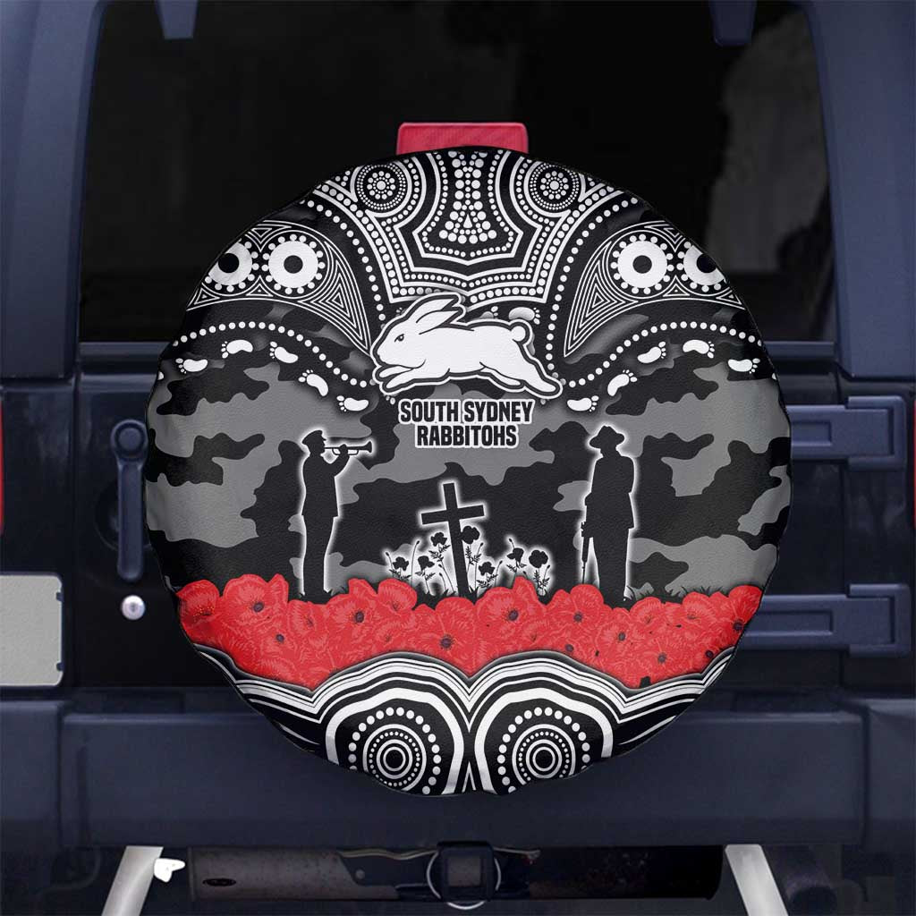 ANZAC Day South Sydney Rabbitohs Spare Tire Cover Military Memorial Aboriginal Indigenous Art