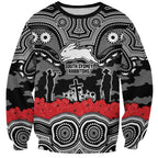 ANZAC Day South Sydney Rabbitohs Sweatshirt Military Memorial Aboriginal Indigenous Art