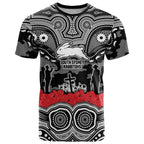 ANZAC Day South Sydney Rabbitohs T Shirt Military Memorial Aboriginal Indigenous Art