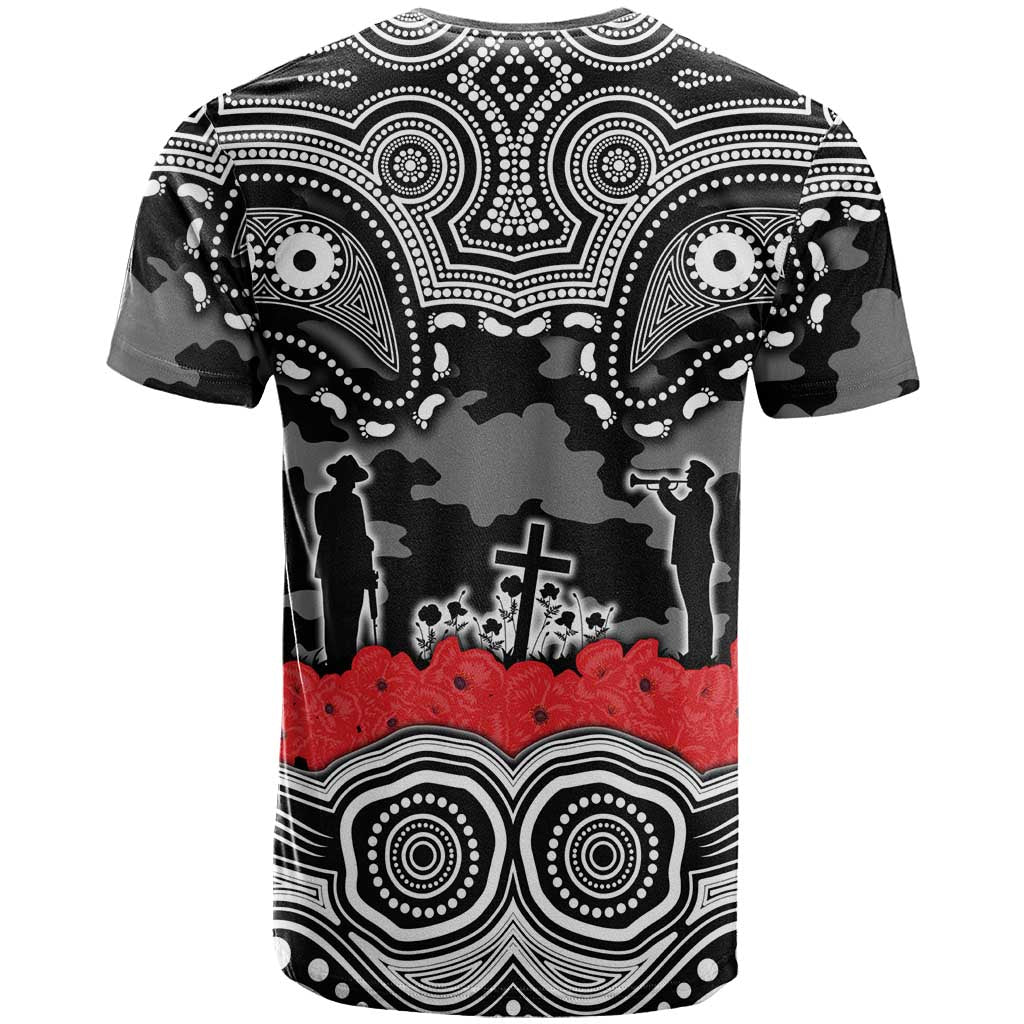 ANZAC Day South Sydney Rabbitohs T Shirt Military Memorial Aboriginal Indigenous Art