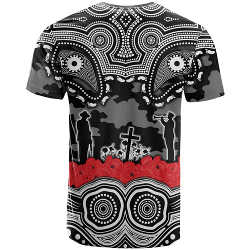 ANZAC Day South Sydney Rabbitohs T Shirt Military Memorial Aboriginal Indigenous Art