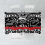 ANZAC Day South Sydney Rabbitohs Tablecloth Military Memorial Aboriginal Indigenous Art