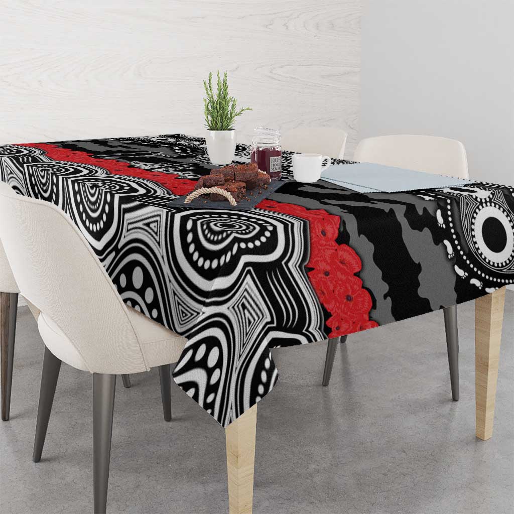 ANZAC Day South Sydney Rabbitohs Tablecloth Military Memorial Aboriginal Indigenous Art