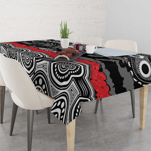 ANZAC Day South Sydney Rabbitohs Tablecloth Military Memorial Aboriginal Indigenous Art