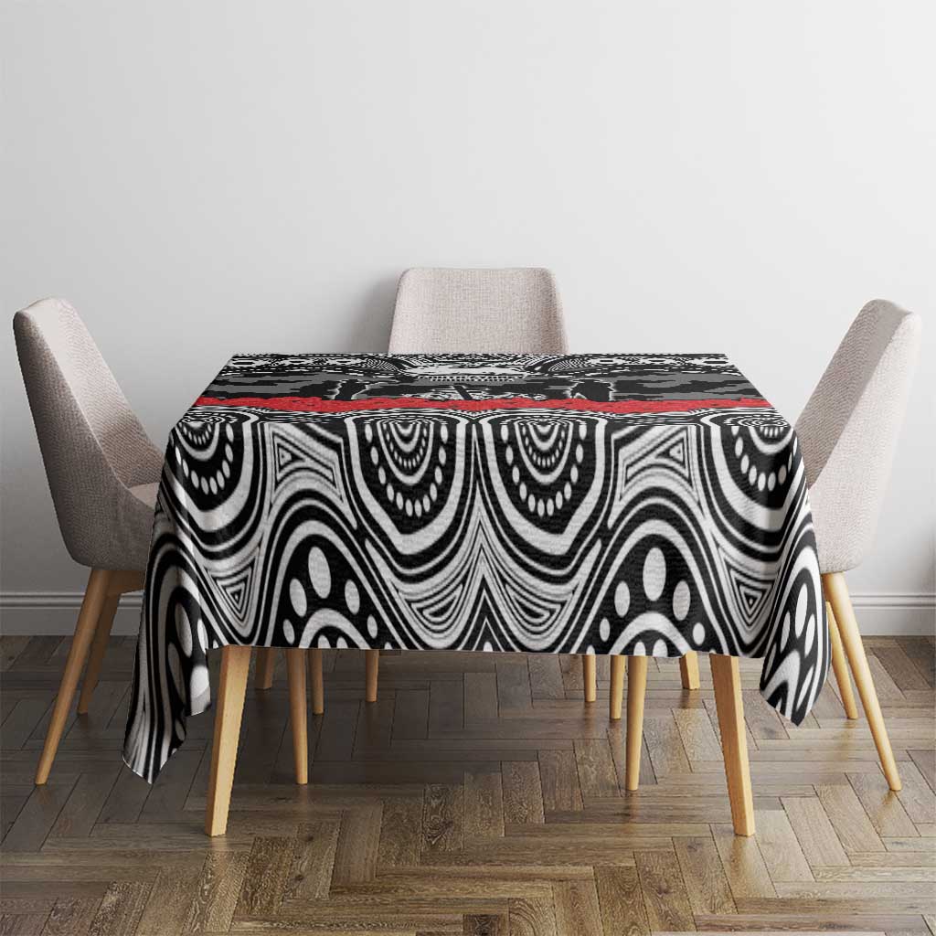 ANZAC Day South Sydney Rabbitohs Tablecloth Military Memorial Aboriginal Indigenous Art