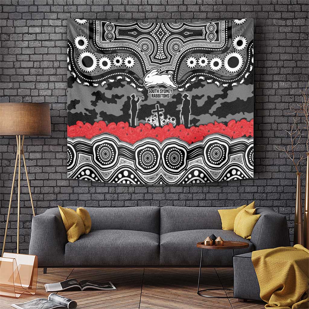 ANZAC Day South Sydney Rabbitohs Tapestry Military Memorial Aboriginal Indigenous Art