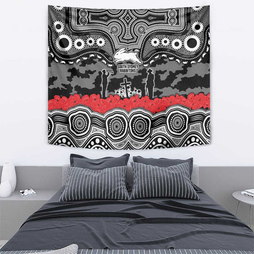 ANZAC Day South Sydney Rabbitohs Tapestry Military Memorial Aboriginal Indigenous Art