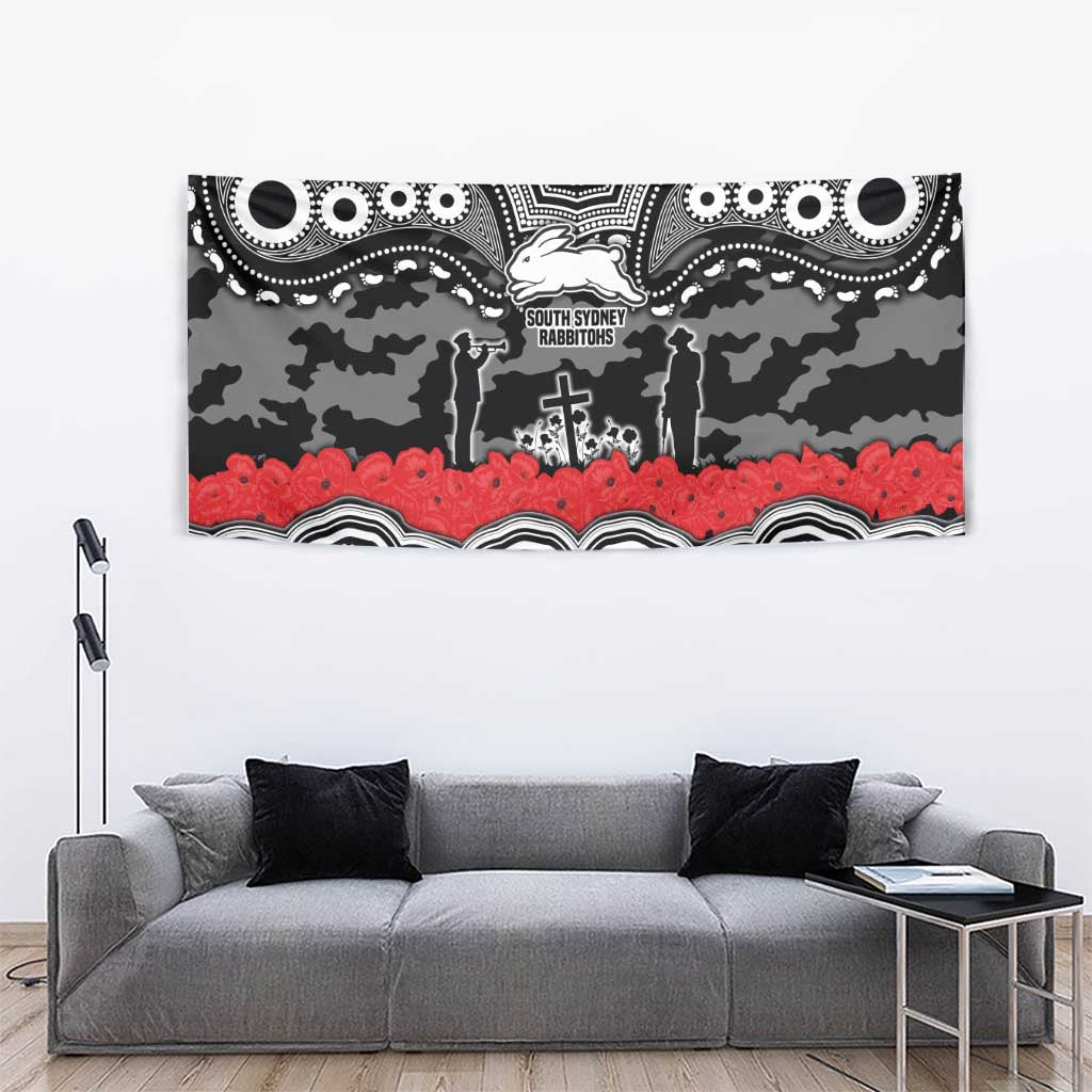 ANZAC Day South Sydney Rabbitohs Tapestry Military Memorial Aboriginal Indigenous Art