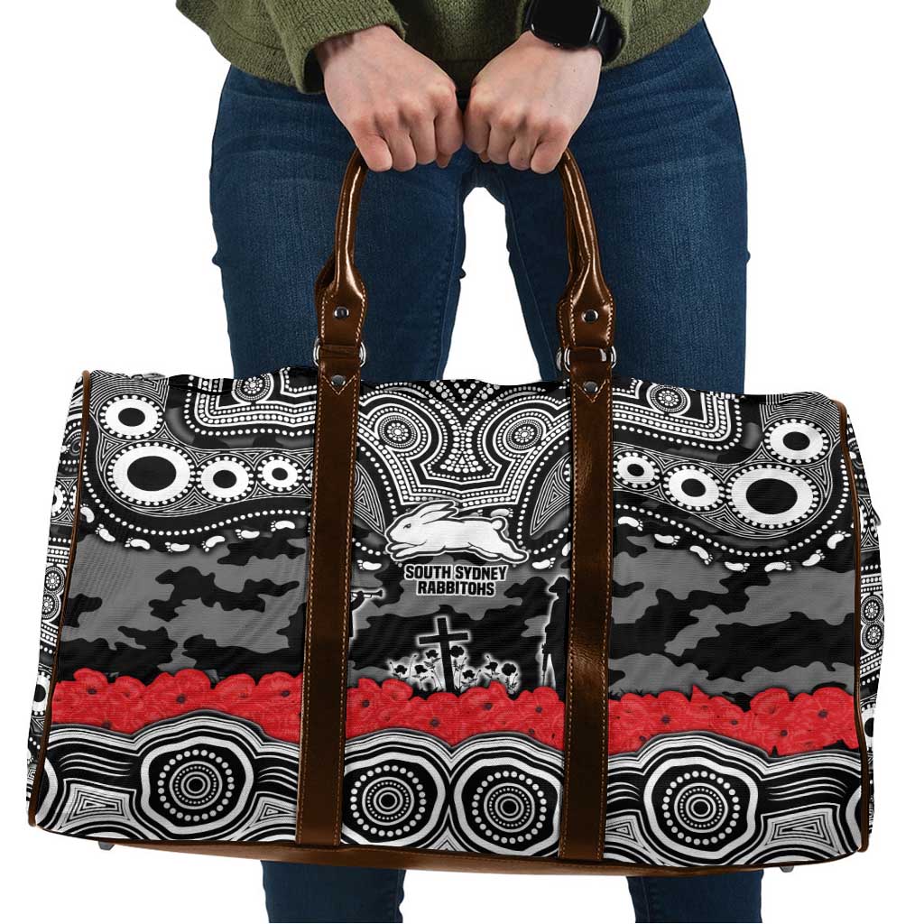 ANZAC Day South Sydney Rabbitohs Travel Bag Military Memorial Aboriginal Indigenous Art