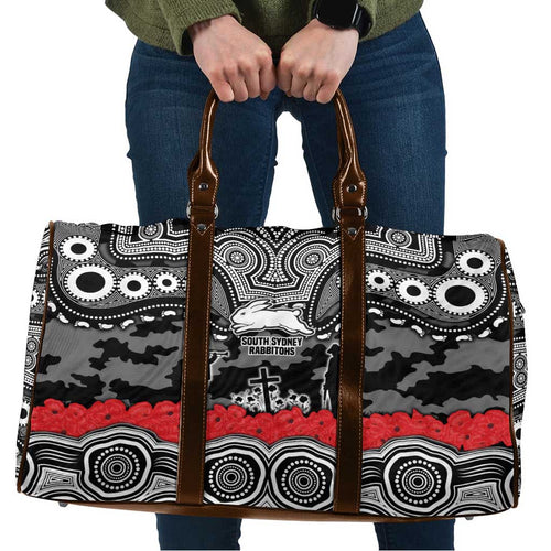 ANZAC Day South Sydney Rabbitohs Travel Bag Military Memorial Aboriginal Indigenous Art
