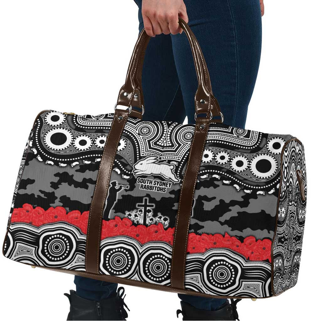 ANZAC Day South Sydney Rabbitohs Travel Bag Military Memorial Aboriginal Indigenous Art