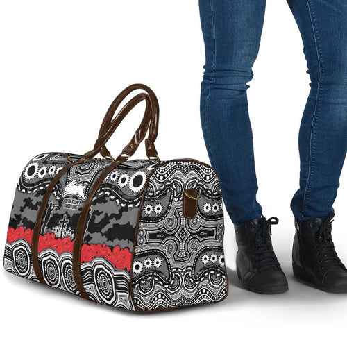 ANZAC Day South Sydney Rabbitohs Travel Bag Military Memorial Aboriginal Indigenous Art
