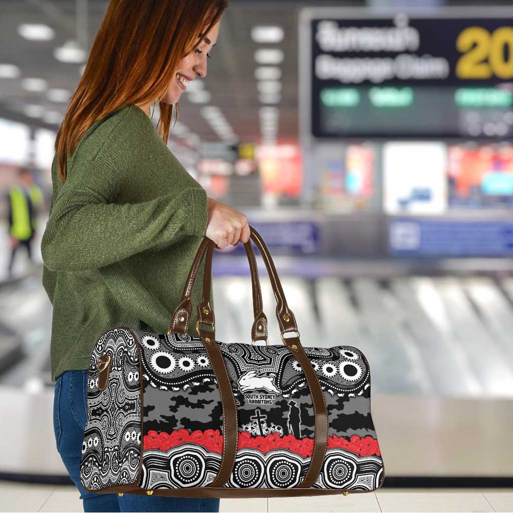 ANZAC Day South Sydney Rabbitohs Travel Bag Military Memorial Aboriginal Indigenous Art