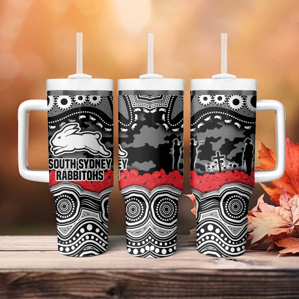 ANZAC Day South Sydney Rabbitohs Tumbler With Handle Military Memorial Aboriginal Indigenous Art