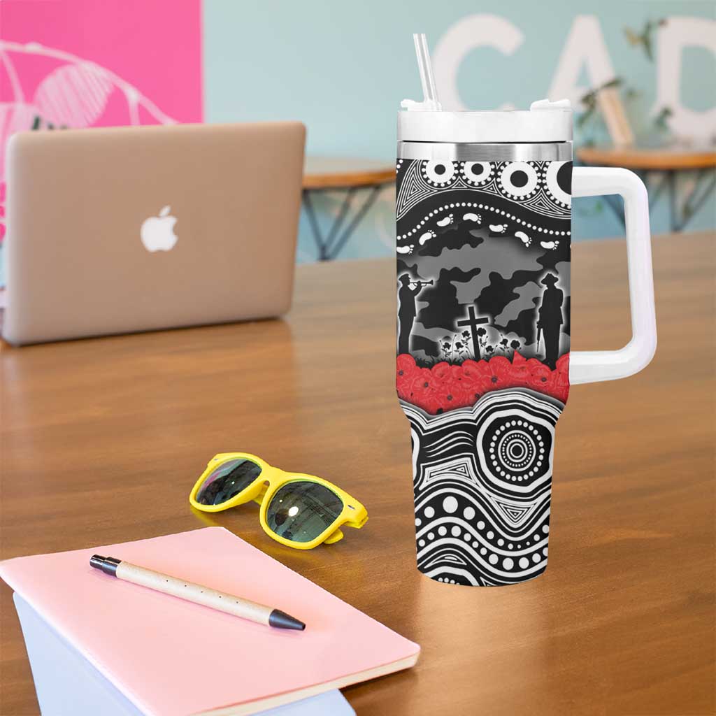 ANZAC Day South Sydney Rabbitohs Tumbler With Handle Military Memorial Aboriginal Indigenous Art