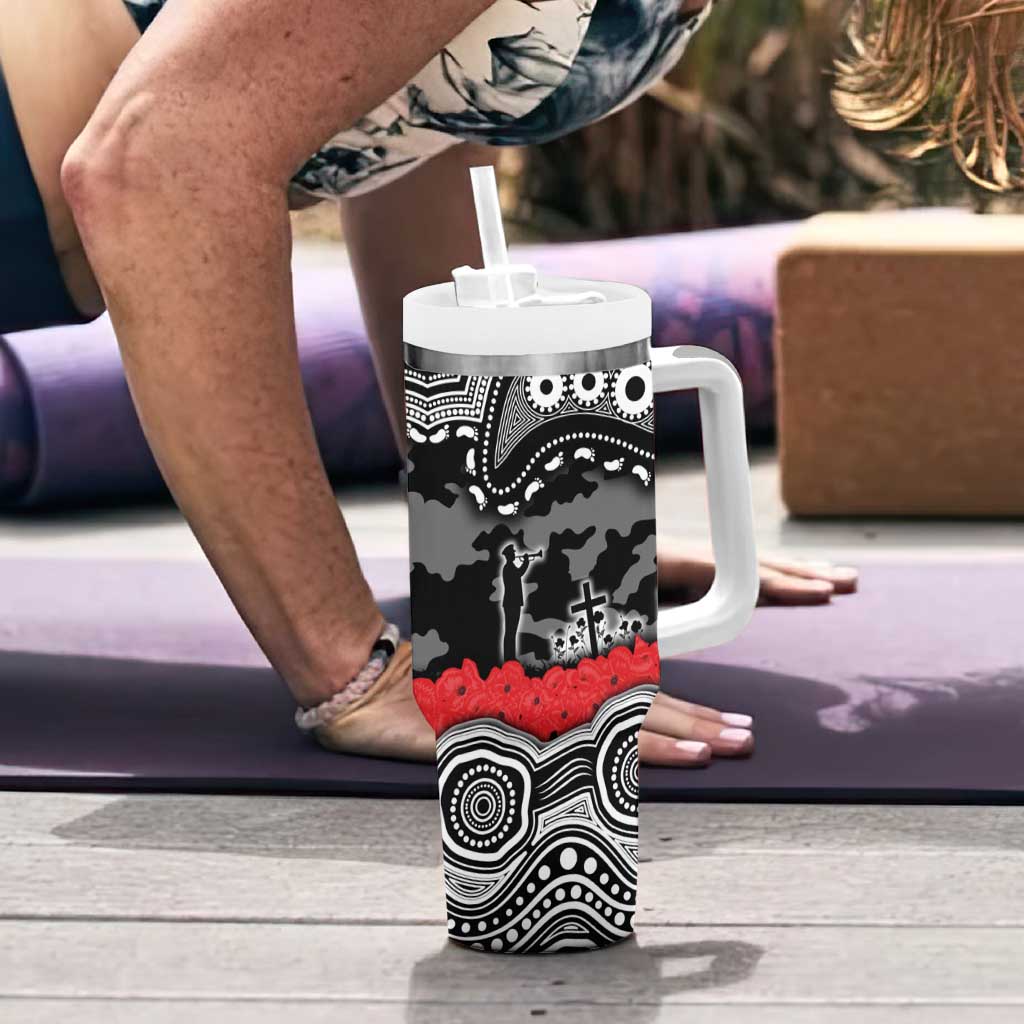 ANZAC Day South Sydney Rabbitohs Tumbler With Handle Military Memorial Aboriginal Indigenous Art
