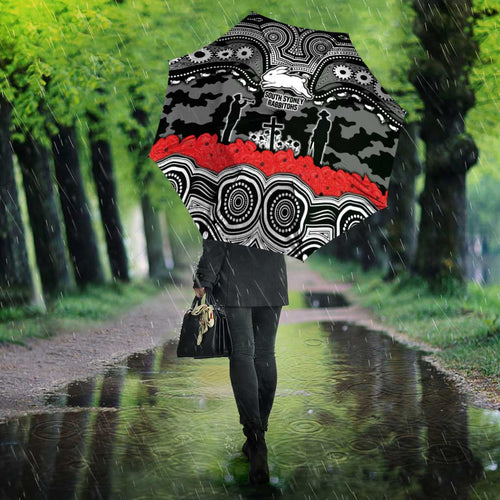 ANZAC Day South Sydney Rabbitohs Umbrella Military Memorial Aboriginal Indigenous Art