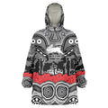 ANZAC Day South Sydney Rabbitohs Wearable Blanket Hoodie Military Memorial Aboriginal Indigenous Art