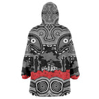 ANZAC Day South Sydney Rabbitohs Wearable Blanket Hoodie Military Memorial Aboriginal Indigenous Art