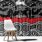 ANZAC Day South Sydney Rabbitohs Window Curtain Military Memorial Aboriginal Indigenous Art