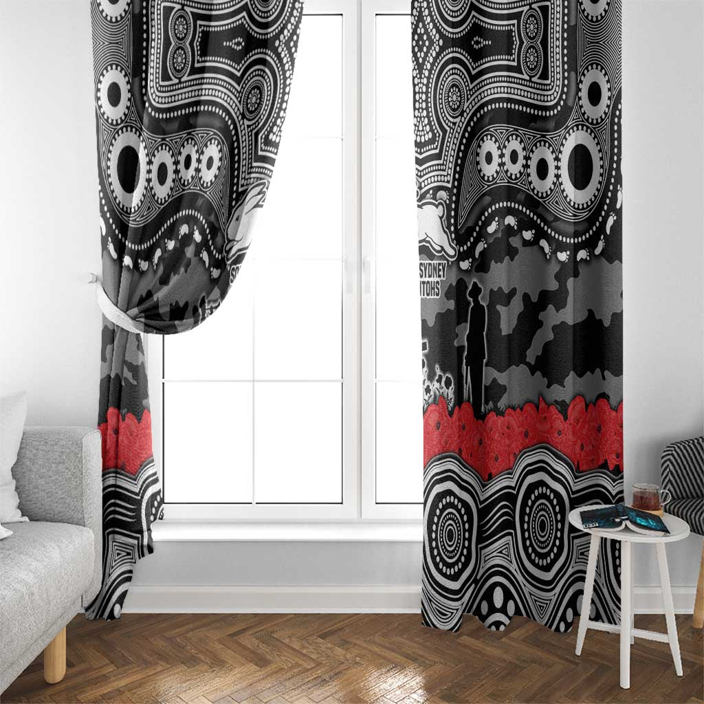 ANZAC Day South Sydney Rabbitohs Window Curtain Military Memorial Aboriginal Indigenous Art