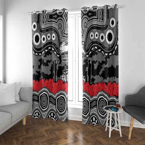 ANZAC Day South Sydney Rabbitohs Window Curtain Military Memorial Aboriginal Indigenous Art
